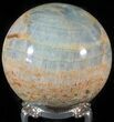 Polished Blue Calcite Sphere - Argentina #63256-1
